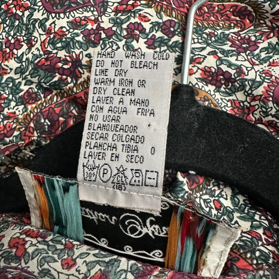 Jonathan Martin 女式 S 码丝绸佩斯利上衣复古 80 年代经典秘书 — 第 4/4 张图片