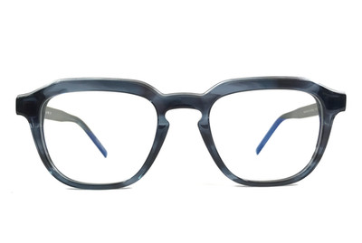 Tom Davies Eyeglasses Frames TD753 Col. 965 Navy Blue Smoke Horn 49-20-140