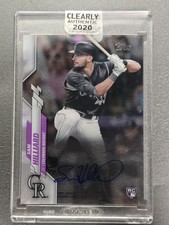 2020 Sam Hilliard Topps Clearly Authentic  Auto  RC CCA-SH Rockies