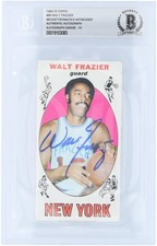 Walt Frazier New York Knicks Signed 1969-70 Topps #98 Beckett 10 Rookie Card