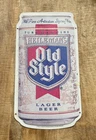 Vintage Old Style Beer Can Metal Tacker Wall Sign 1991 Heileman's Lager Beer