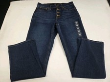 NWT J. Crew Womens Mid Rise Flare Button Up Crop Denim Jeans Size 26T 7772