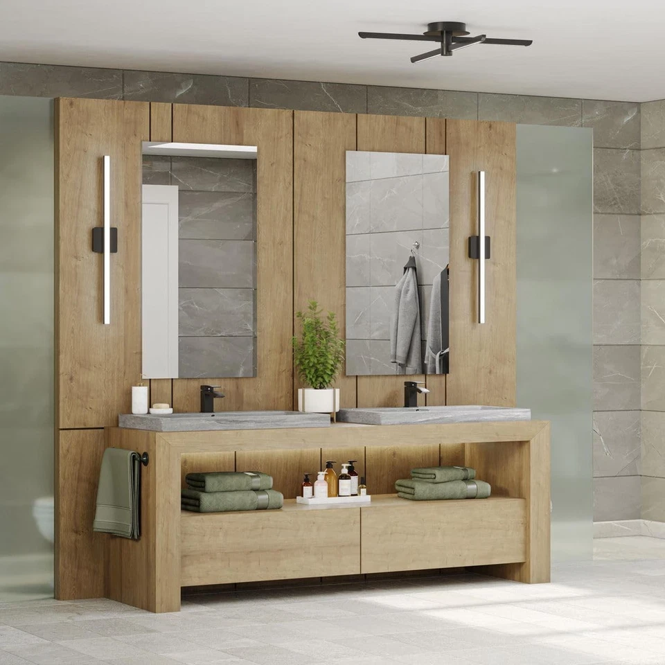 Progress Lighting P300405-31M-CS 32 in. Matte Black LED Linear Vanity Light - Image 2 of 4