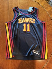 2023-24 Mens Atlanta Hawks Trae Young #11 Black Jordan Authentic Jersey 56 2XL