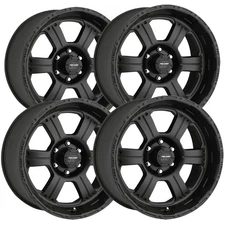 (Set of 4) Pro Comp PA89 Kore 17x9 6x5.5" -6mm Flat Black Wheels Rims 17" Inch