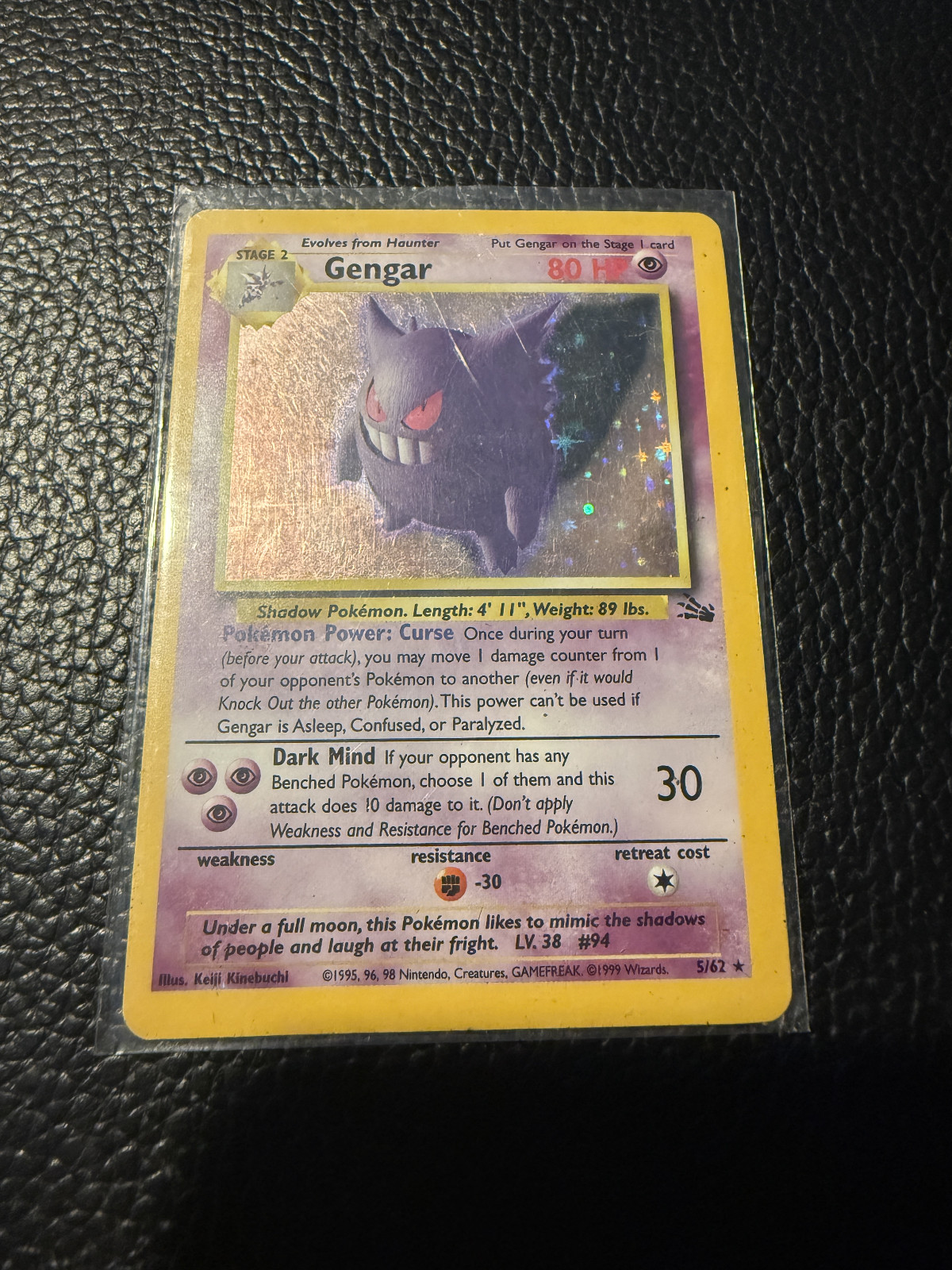 Gengar 5/62 Fossil Holo