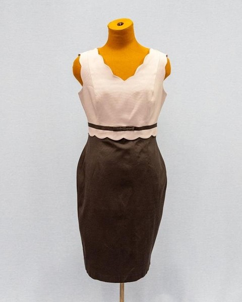 Women Phase Eight Dress Beige Viscose 42