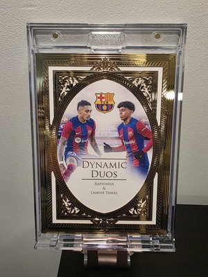 Futera Barcelona Fc XL 23ct Gold Frame raphinha/lamin yamal dynamic duo 3/9