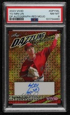 2023 Leaf Vivid Dazzling Performers Red Mojo 6/8 Yu-Min Lin PSA 8 Auto 0g6d