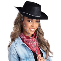 Smiffys Schwarzer Cowboyhut Schwarz Cowboy & Western Hut 95058 Fancy Dress