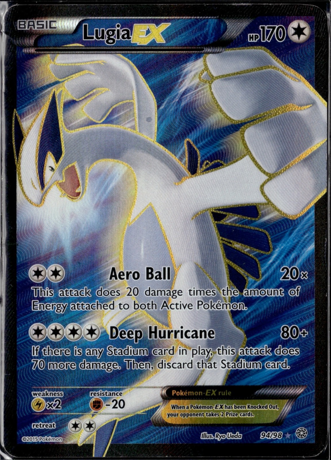 Lugia EX (94 Full Art) Holo Ultra Rare XY - Ancient Origins 94/98 LP