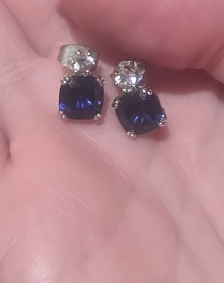 Ohrringe Zales blau und silber Edelstein