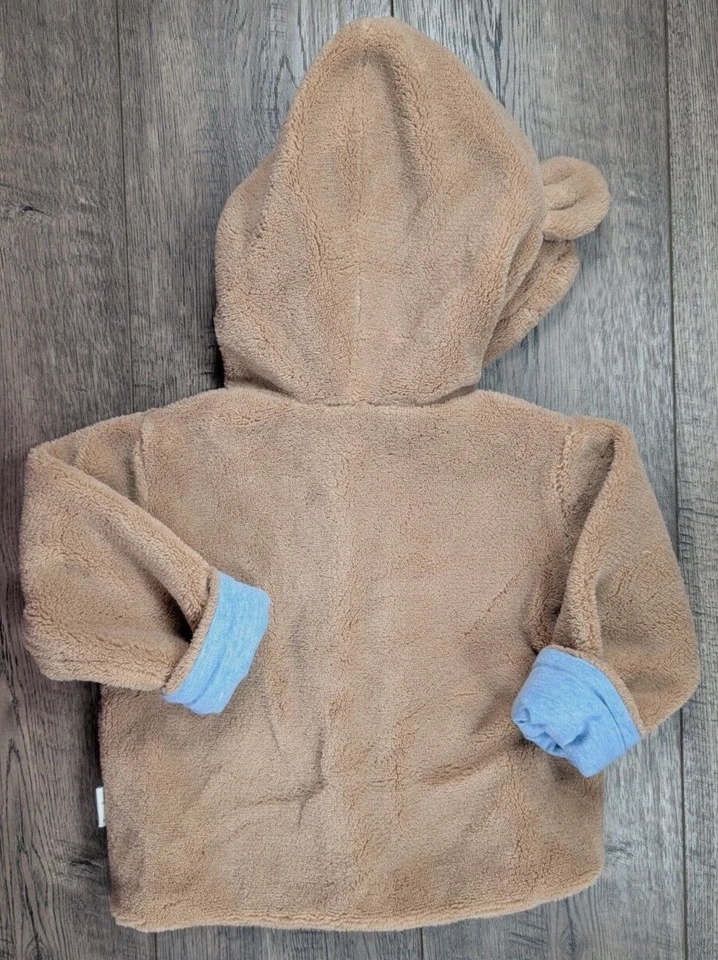 Ropa Bebé Niño Le Top 9 Meses Marrón Oso Difuso Chaqueta Foto 3 de 3