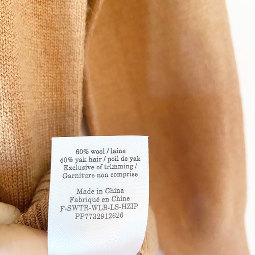 EVERLANE Women’s The Lux Merino Half Zip Sweatshirt Wool Blend NWT Size Sm - Picture 10 of 10