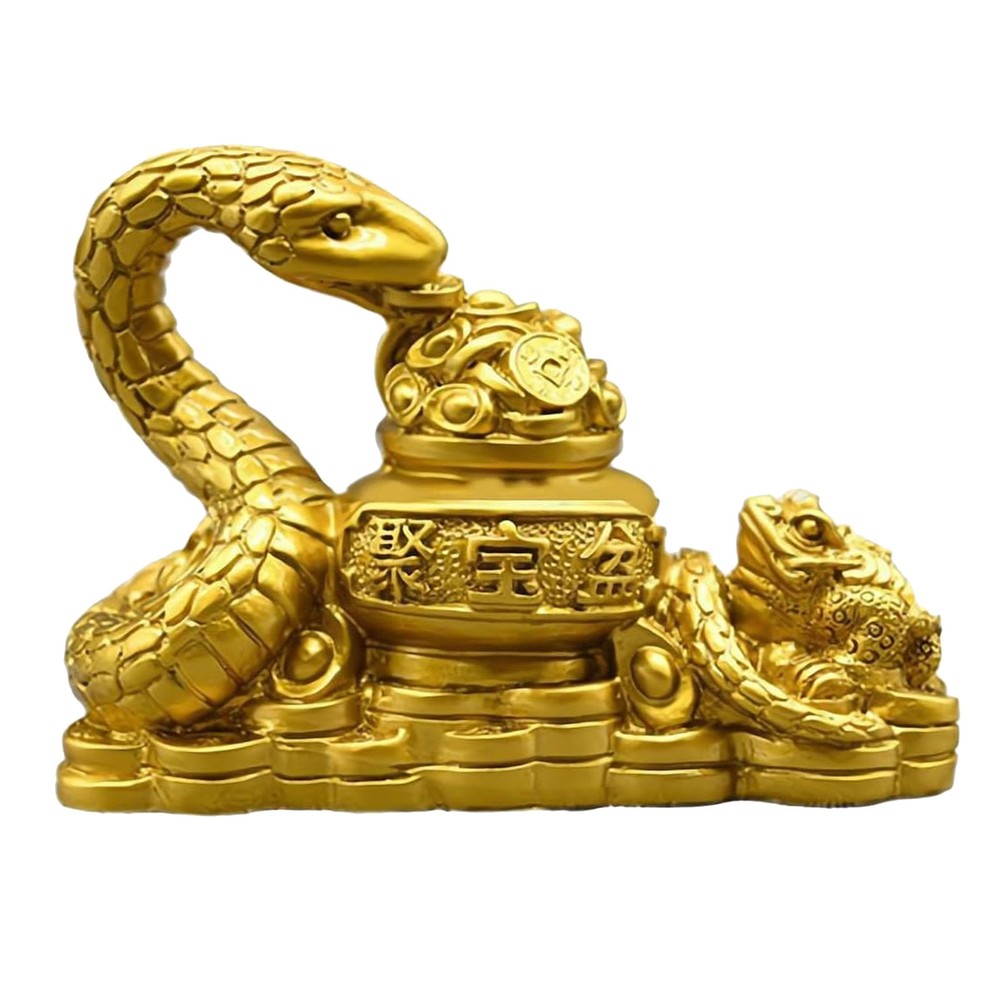 Feng Shui Snake Statue 2025 Chinese New Year Statue Snake Snake Resin Statue