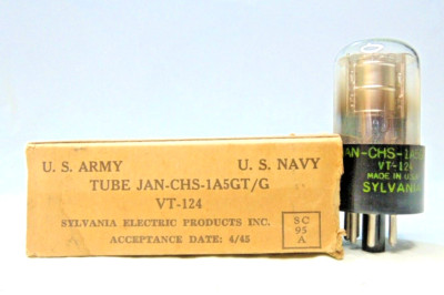 Vacuum Tube Sylvania JAN CHS 1A5GT /G VT-124 Hickok Tested 100%+ NOS 