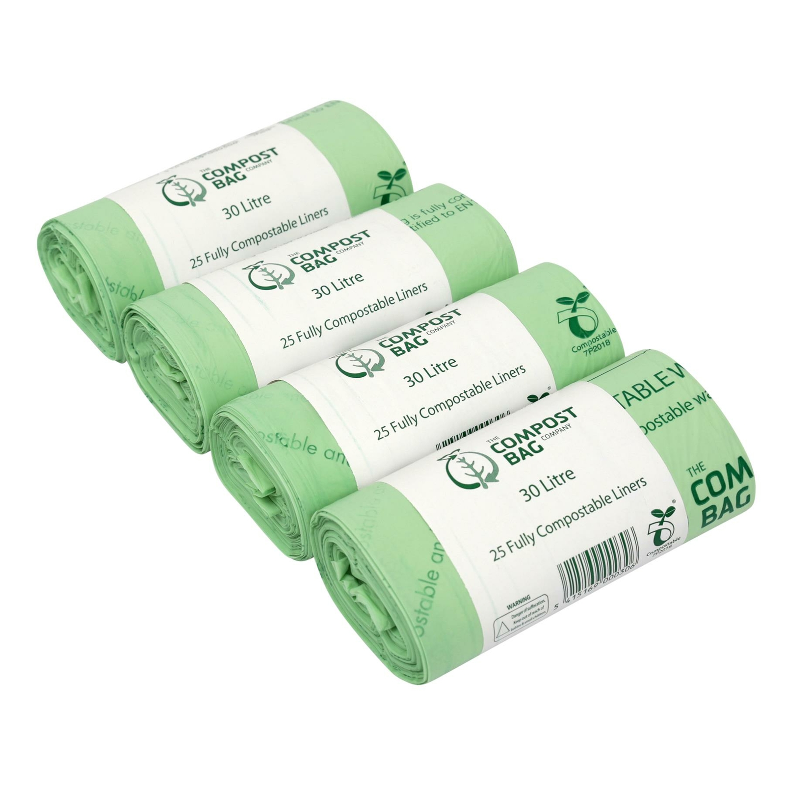 100 x 30L Compost Bag Compostable Kitchen Caddy Waste Liners - bags EN13432