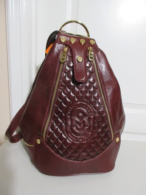 NEW MARINO ORLANDI SLING TOTE/SHOULDER BAG     EMBOSSED BROWN     NWT