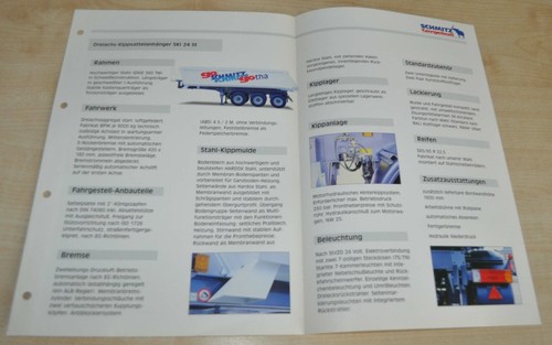 Schmitz Cargobull SKI 24 ST Dump Trailer Company Truck Brochure Prospekt DE - Picture 2 of 3