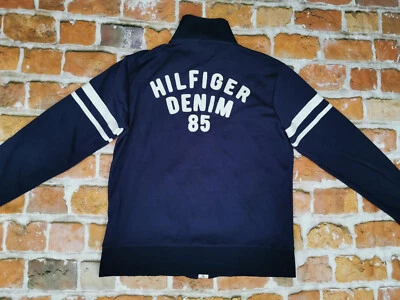 Hilfiger Denim 85 USA Vintage D'Entrainement Sport Veste Bleu Marine Gr : XXL - Photo 1/4