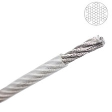 Stainless Steel Wire Rope Cable PVC Plastic Coated 1mm 2mm 3mm 4mm 5mm 6mm 8mm