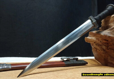 Handmade Han Jian Chinese Short Sword Manganese Steel Blade Dagger Tanto -小汉剑