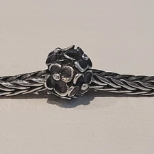 NEW Authentic Trollbeads  Hydrangea   .925 Sterling Silver  Charm #11106