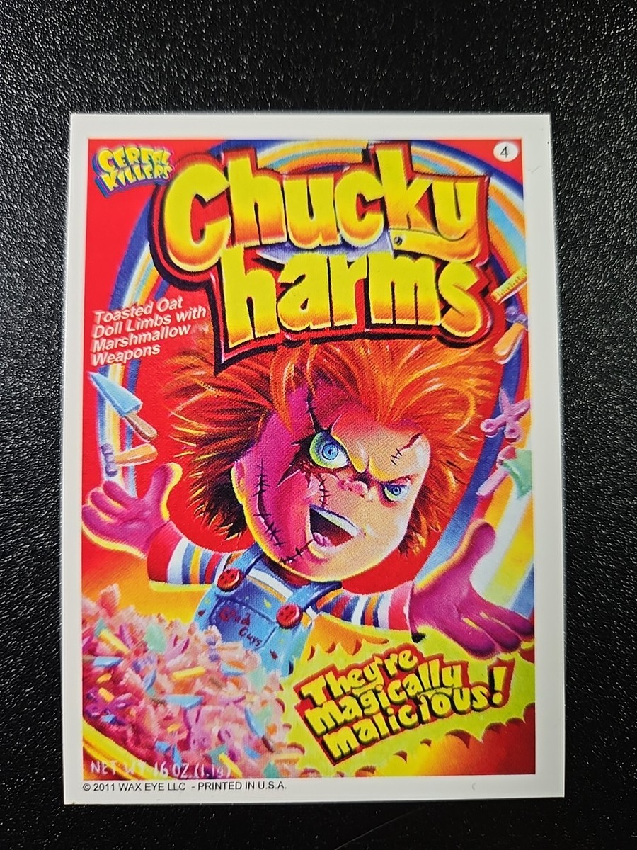 Child's Play Chucky Lucky Charms Cereal Killers Card Garbage Pail