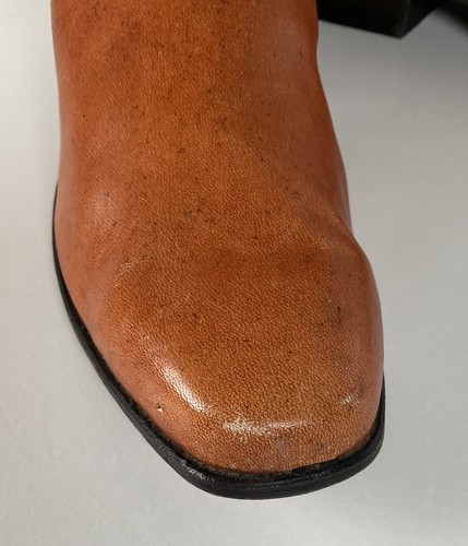 Vintage 1960s Tony Lama Cowgirl Boots 7 B Cavalry Style Gold Label - Picture 12 of 23