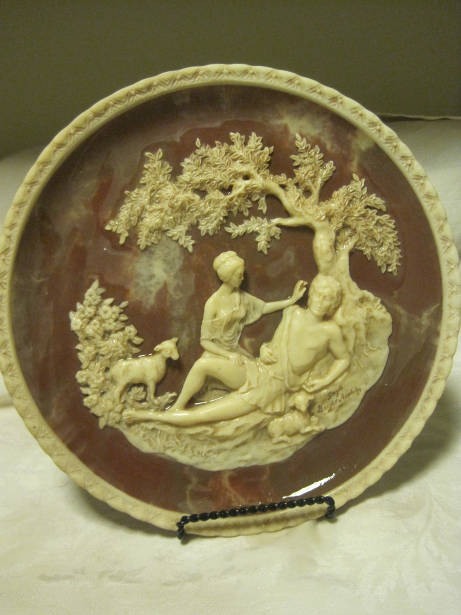 Gayle Bright Appleby Incolay Stone Sculpture Plate-A Thing of