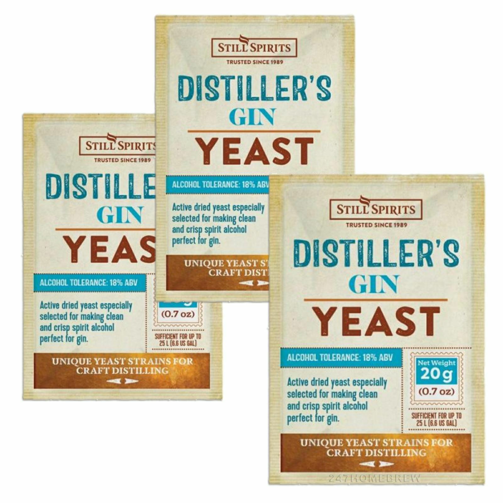 3x Still Spirits Distillers Gin Hefe 20g für 25L 18% Vol. Maximiert Botanicals