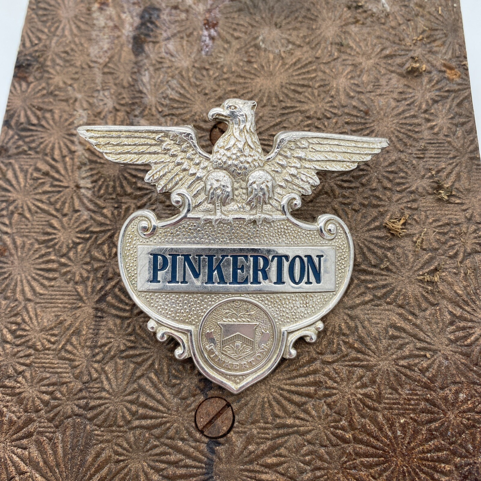 Pinkerton Uniform Hat Badge