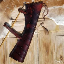 ARCHERY Leather QUIVER/ Side Quiver / Arrow Hip Quiver Medieval Quiver "Antique.