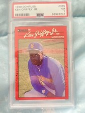 KEN GRIFFEY JR 1990  Year ERROR CARD NO PERIOD AFTER  INC PSA 7
