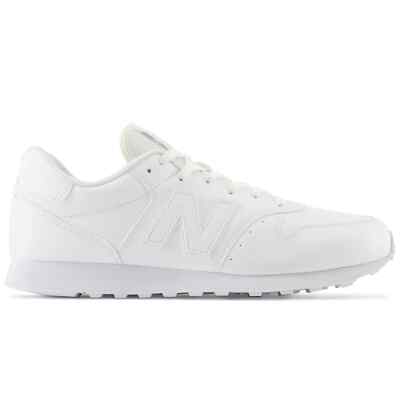 New Balance 500 Herren Weiß Leder Sneakers Turnschuhe Sportschuhe (GM500ZW2)