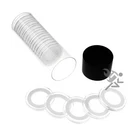 1/4oz Gold Eagle Coin Holder, Black Capsule Tube & 20 AirTite 22mm White Rings