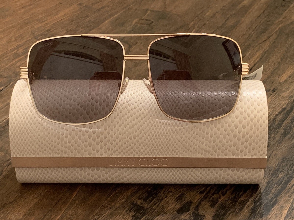 Jimmy Choo gold detail sunglasses brand new with case JIMMY CHOO EYEWEAR PAM Sonnenbrille Sunglasses Glasses  main image 3