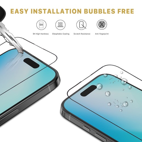 For iPhone 16/ 16 Pro/16 Pro Max/ 16 Plus 10D Tempered Glass Screen Protector - Picture 15 of 25