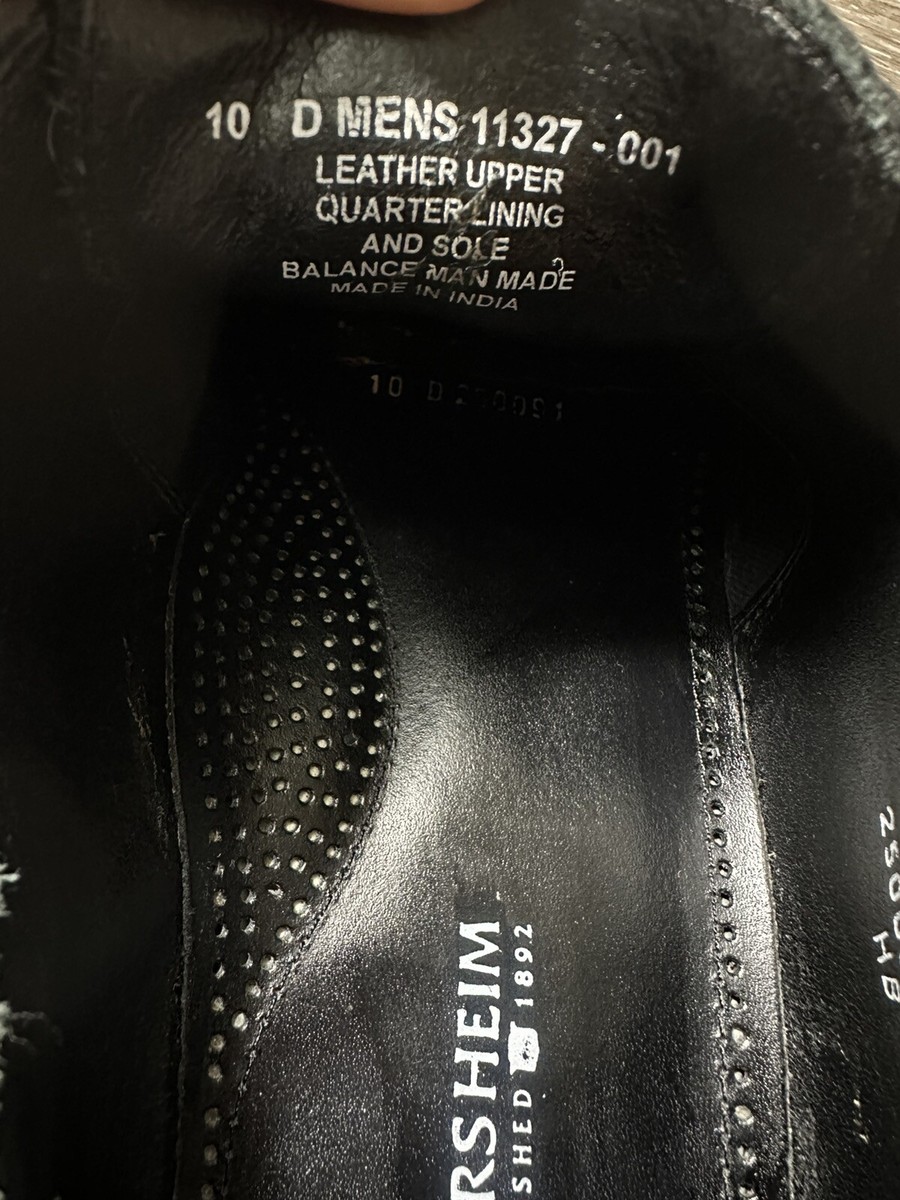 Florsheim Black Leather Wingtip Oxford Mens Dress Shoe Sz 10D