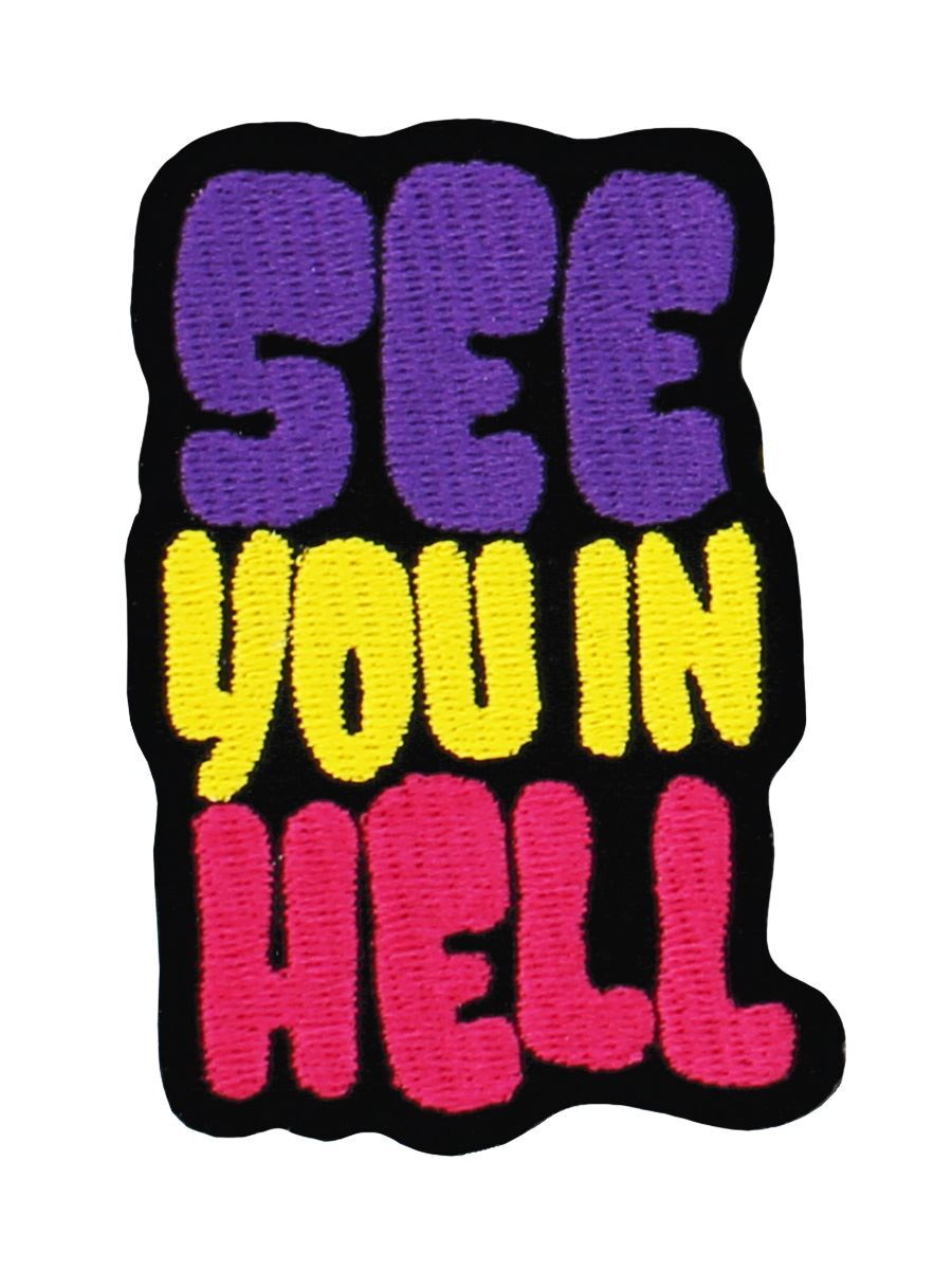Patch See You In Hell Iron On 5x7.5cm