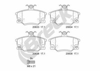 Breck BremsbeläGe Bremsbelegsatz Vorne FüR Fiat Punto Van Lancia Y Dedra