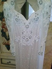 LACE BEADED EVENING GOWN