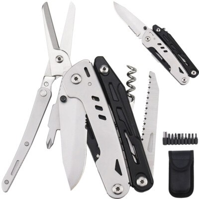 20-in-1 Multi Tool Knife Multipurpose Outdoor Folding Pocket Pliers Scissors