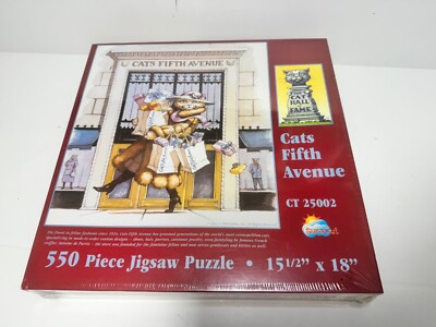 Vintage Puzzle Sunsout 1996 Cats Fifth Avenue 550 Pc New Sealed (sho3)
