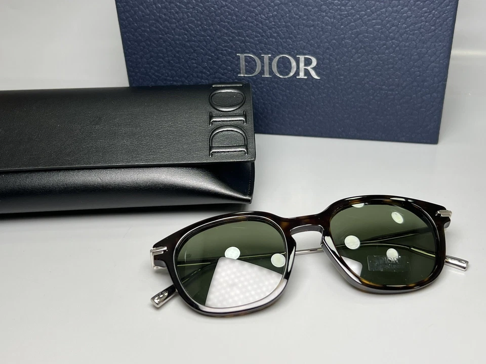 Nuevo Gafas de sol Dior Redondas Traje Negro S6I Metal Acetato Habana 50-145 Italia Foto 2 de 4