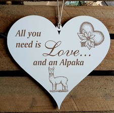 Sign heart all you need is love...10 animal motifs door sign gift love decoration