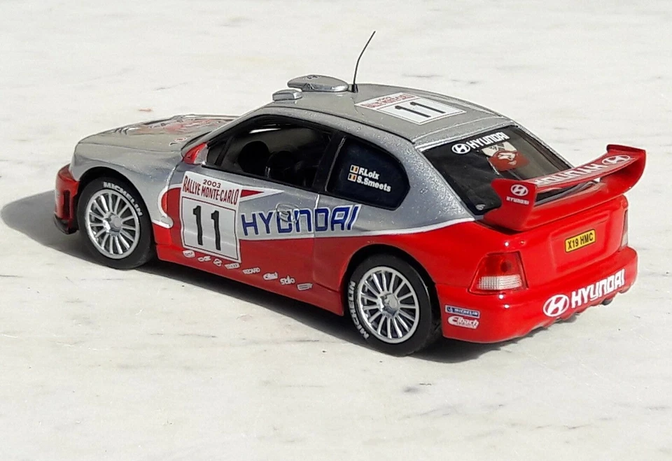 HYUNDAI ACCENT WRC RALLYE MONTE CARLO 2003 IXO 1/43 LOIX SMEETS IXO ALTAYA - Photo 2/2