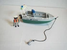 Playmobil Geobra Vintage 2005 Zoll Douane Motor Boat Ship w/ figures, anchor
