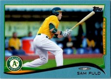 2014 Topps Update (retail) Walmart Blue Variation #US-229 Sam Fuld - Oakland Ath