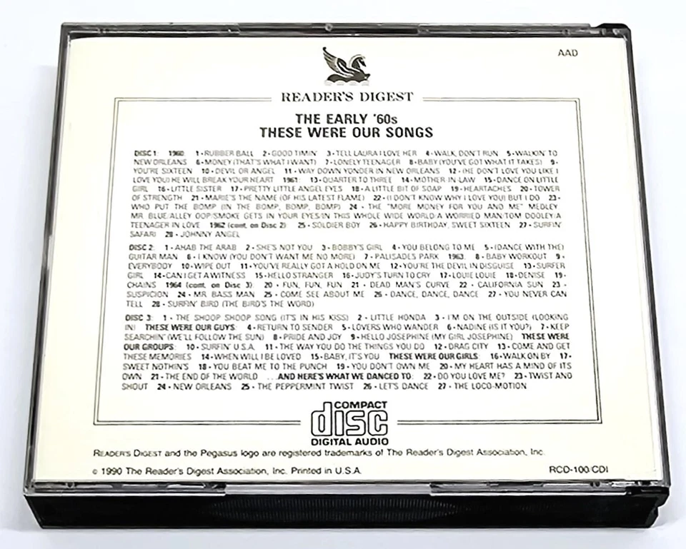 These Were Our Songs The Early '60s CD Reader's Digest 100C - Image 3 of 4